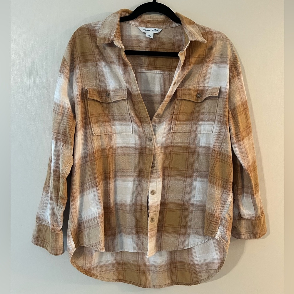 Old Navy Plaid Boyfriend Shirt